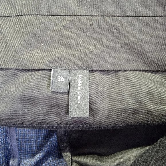 THEORY Mens Mayer Emerson Wool Pants Trousers Navy Suble Checked Size 36 / 34 - Picture 9 of 12